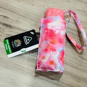 Fulton - Mini Umbrella in Pink Blossom Print, Brand New with Tags